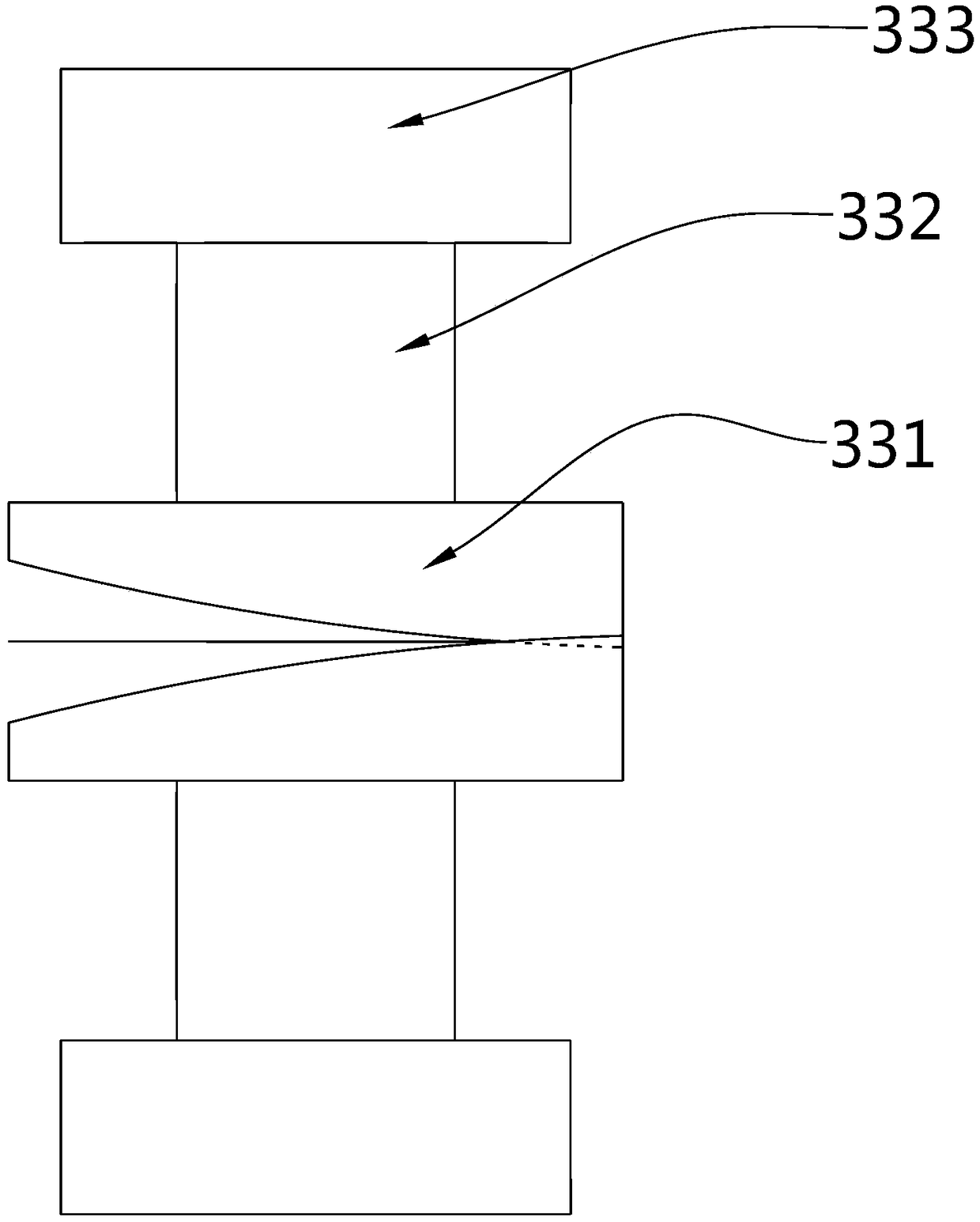 Continuous shearing system suitable for elastic lace fabric