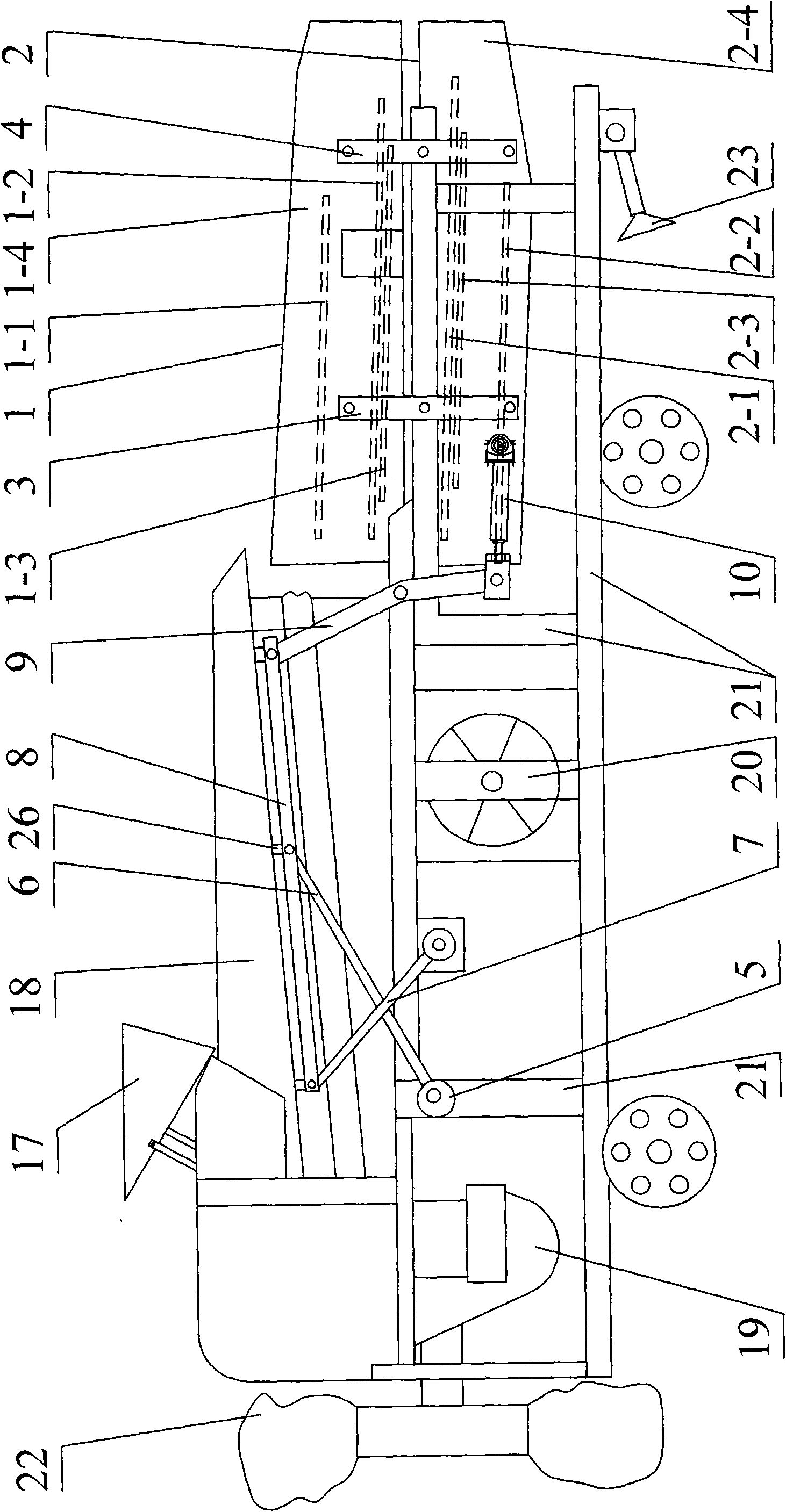 Dressing machine having double straining boxes