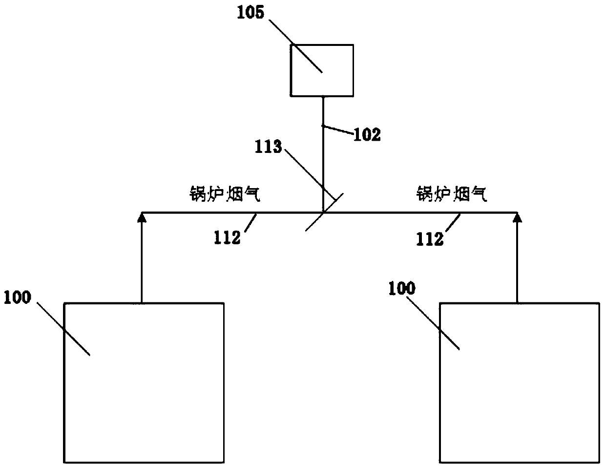 System and method for producing biomass charcoal by utilizing flue gas of power station boiler