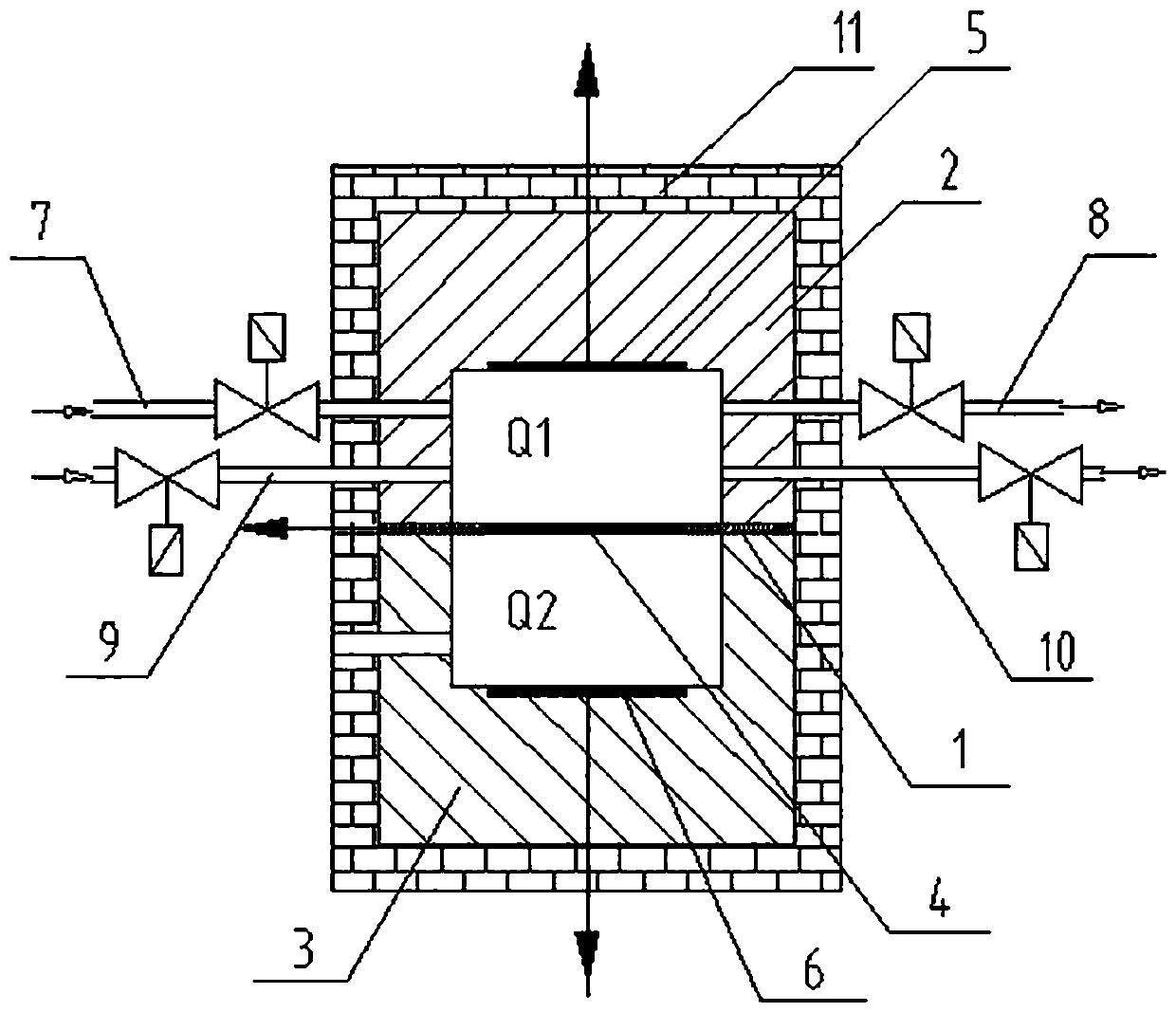 Online specific gravity measuring system of coke oven gas