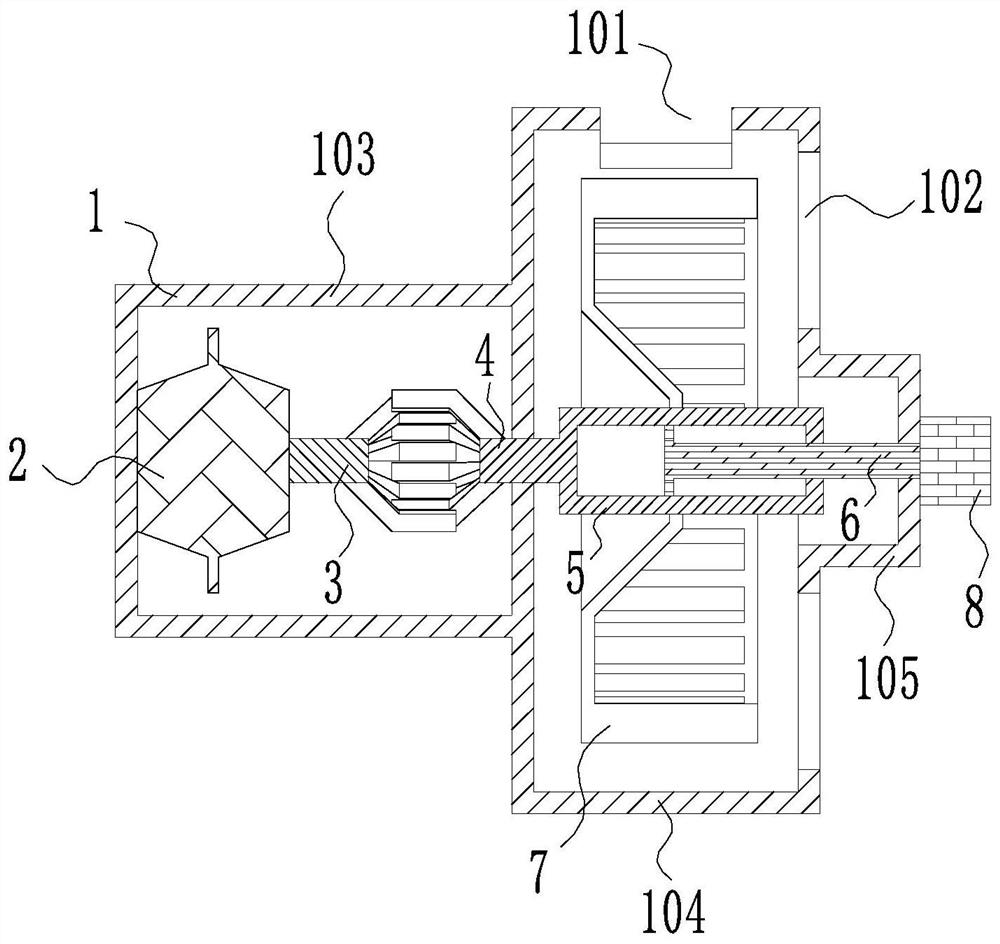 Inner core of ultrasonic oil-removing range hood