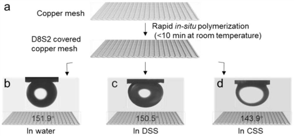 A kind of oil-water separation filter screen and preparation method thereof