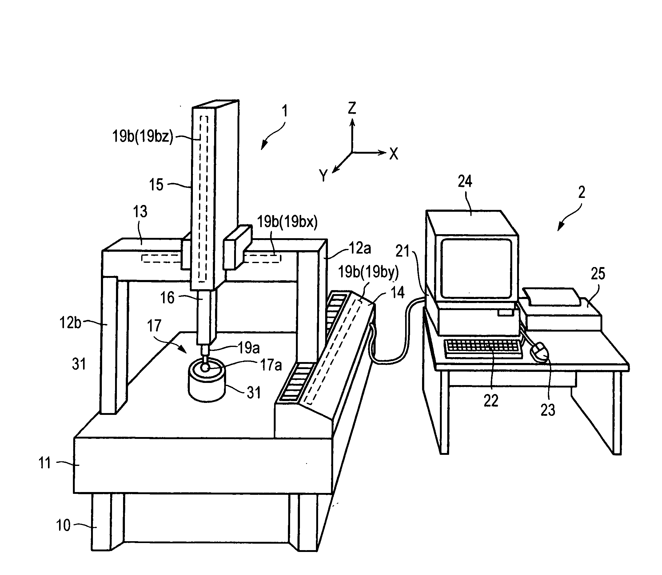 Measuring apparatus, method of measuring surface texture and computer readable medium having program for measuring surface texture