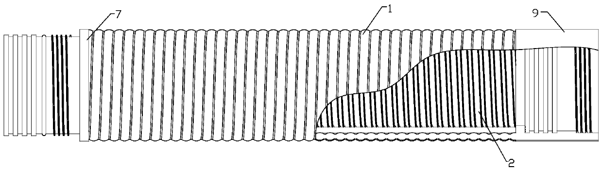 High-pressure-resistant and abrasion-resistant quick-connected solid-wall winding pipe