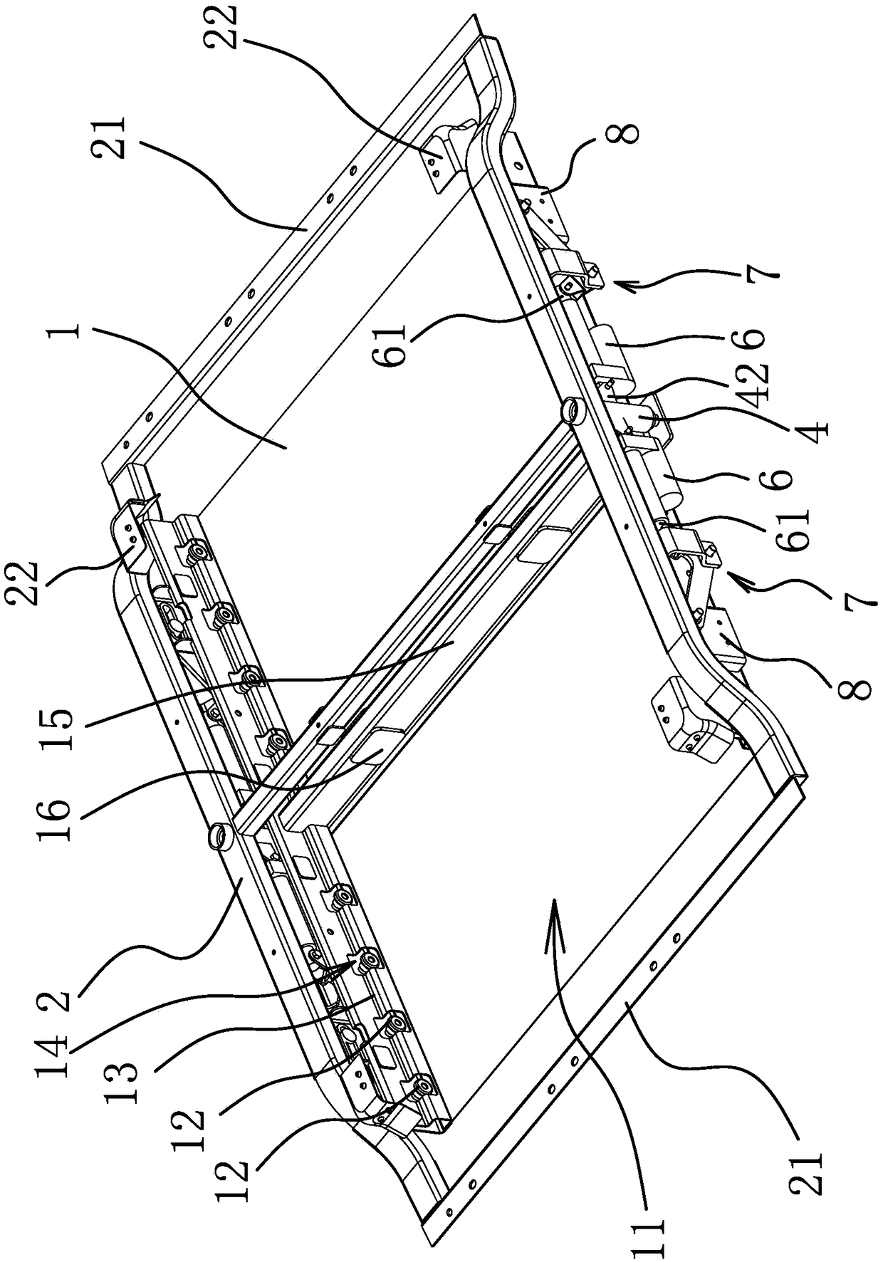 A quick demounting device of an automobile battery pack