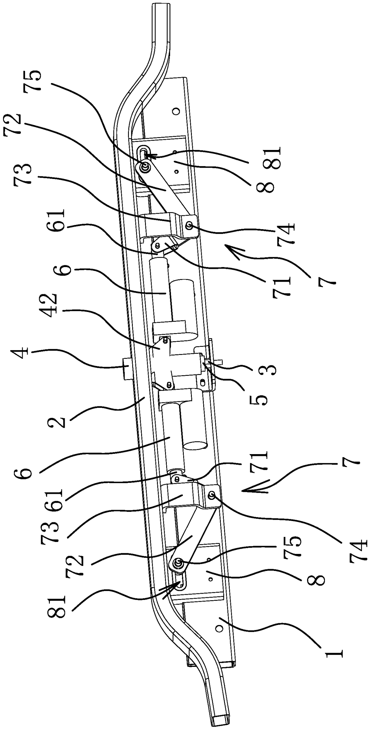 A quick demounting device of an automobile battery pack