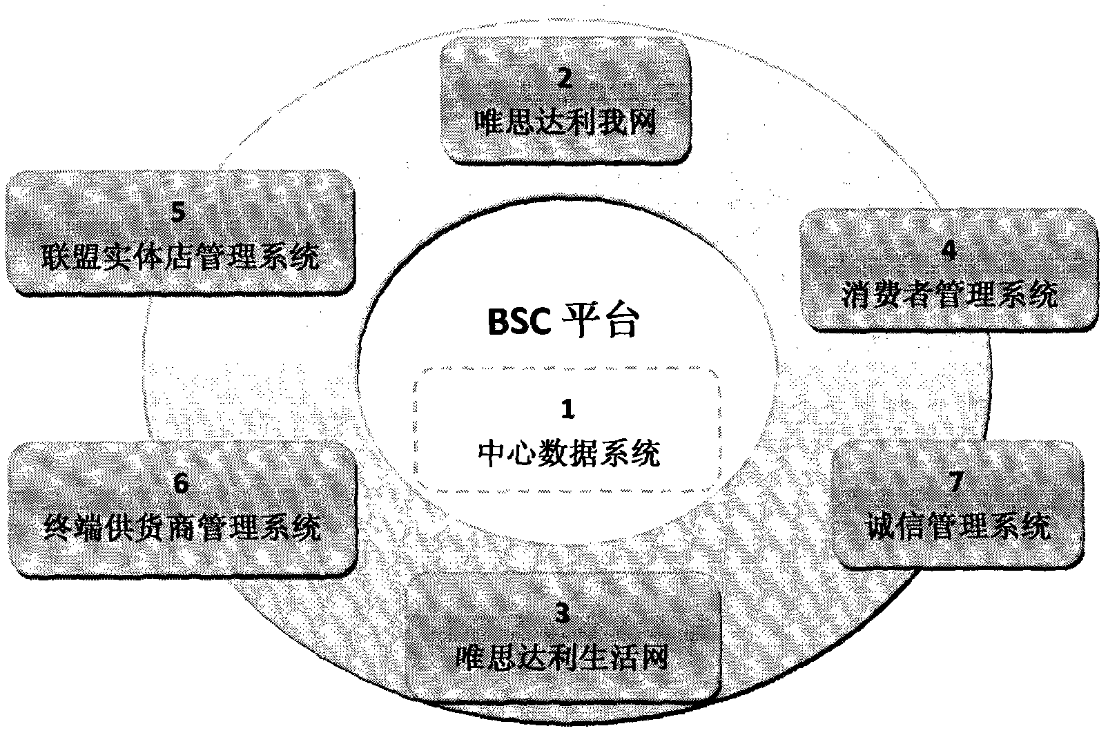 BSC (business service consumer) e-commerce and comprehensive application omni-directional three-dimensional operation platform