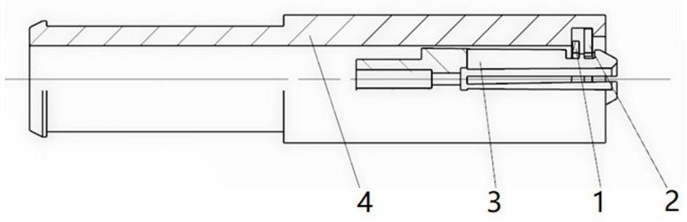 Ignition cable contact pin type connecting structure