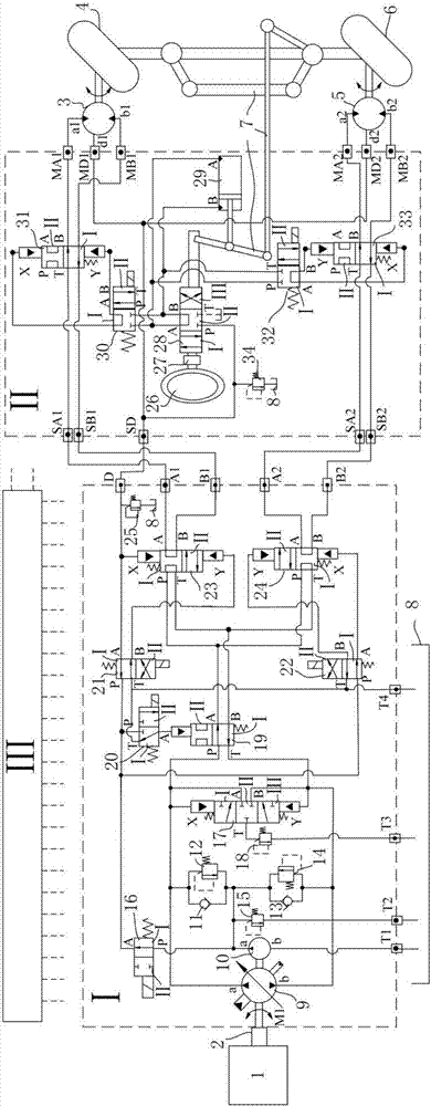 Hydraulic hub motor assisting differential motion power-assisted steering system