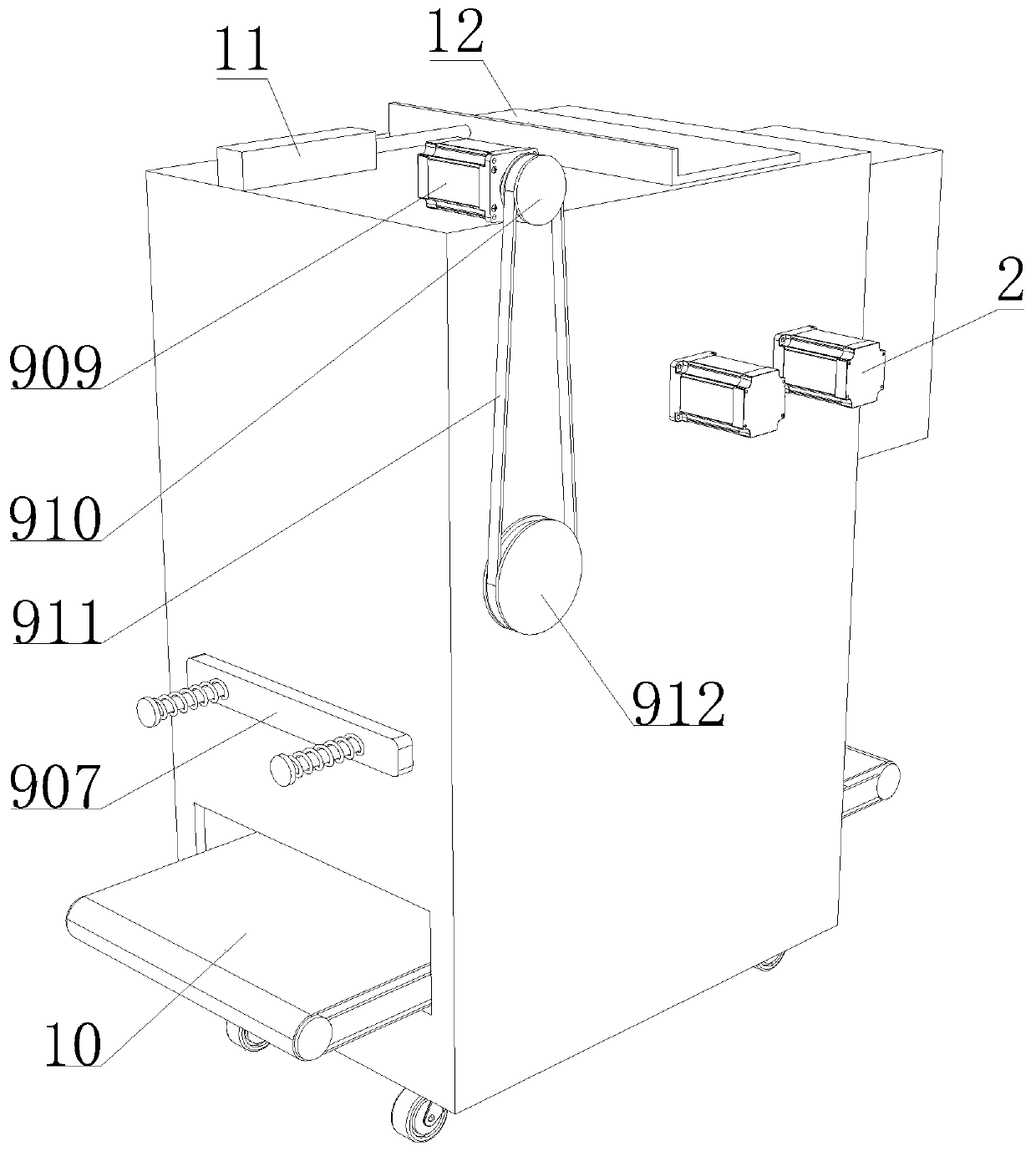 Stone breaking device for mining machine