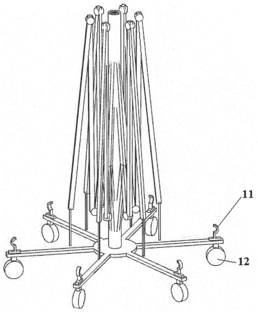 A panoramic transparent umbrella