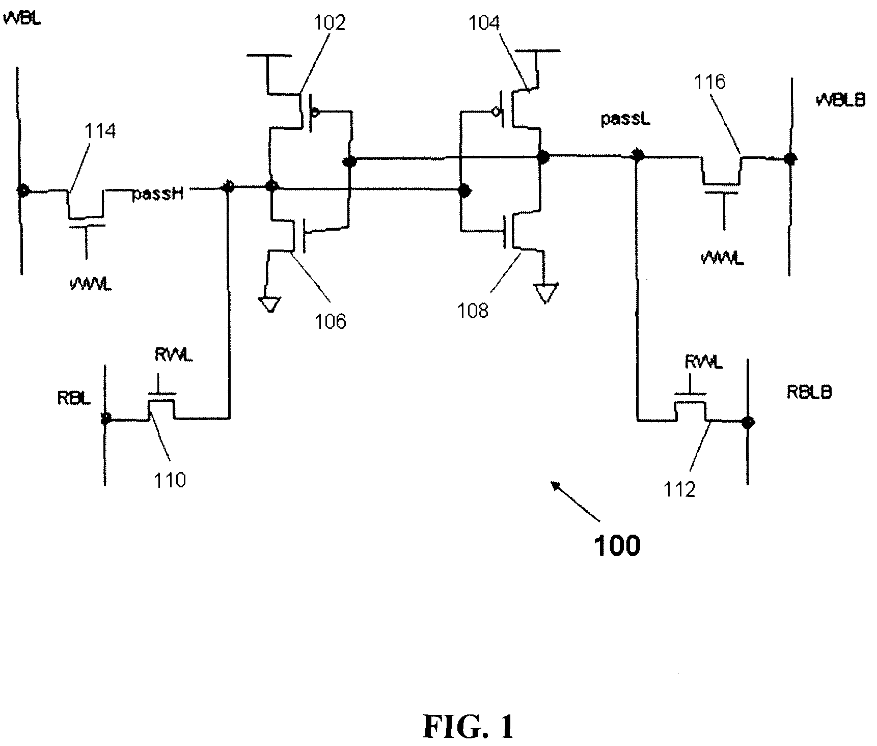 Dual port SRAM with dedicated read and write ports for high speed read operation and low leakage