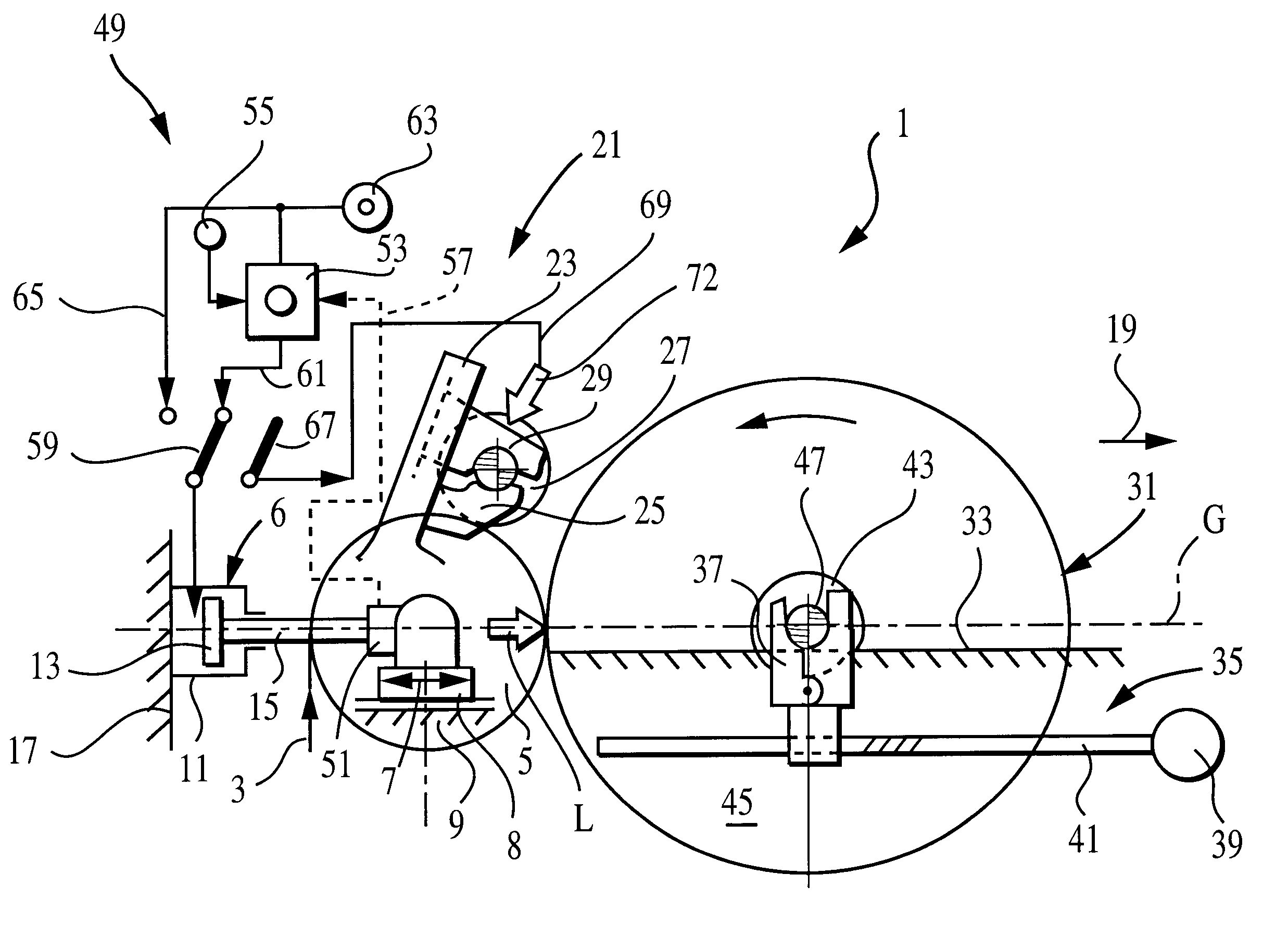 Method and apparatus for continuous winding of a web of material