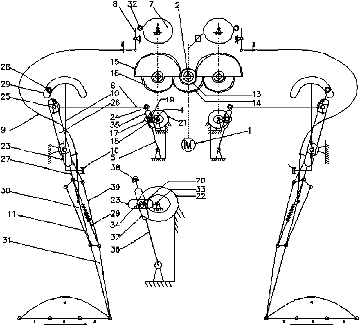 Four-foot bionic walking robot