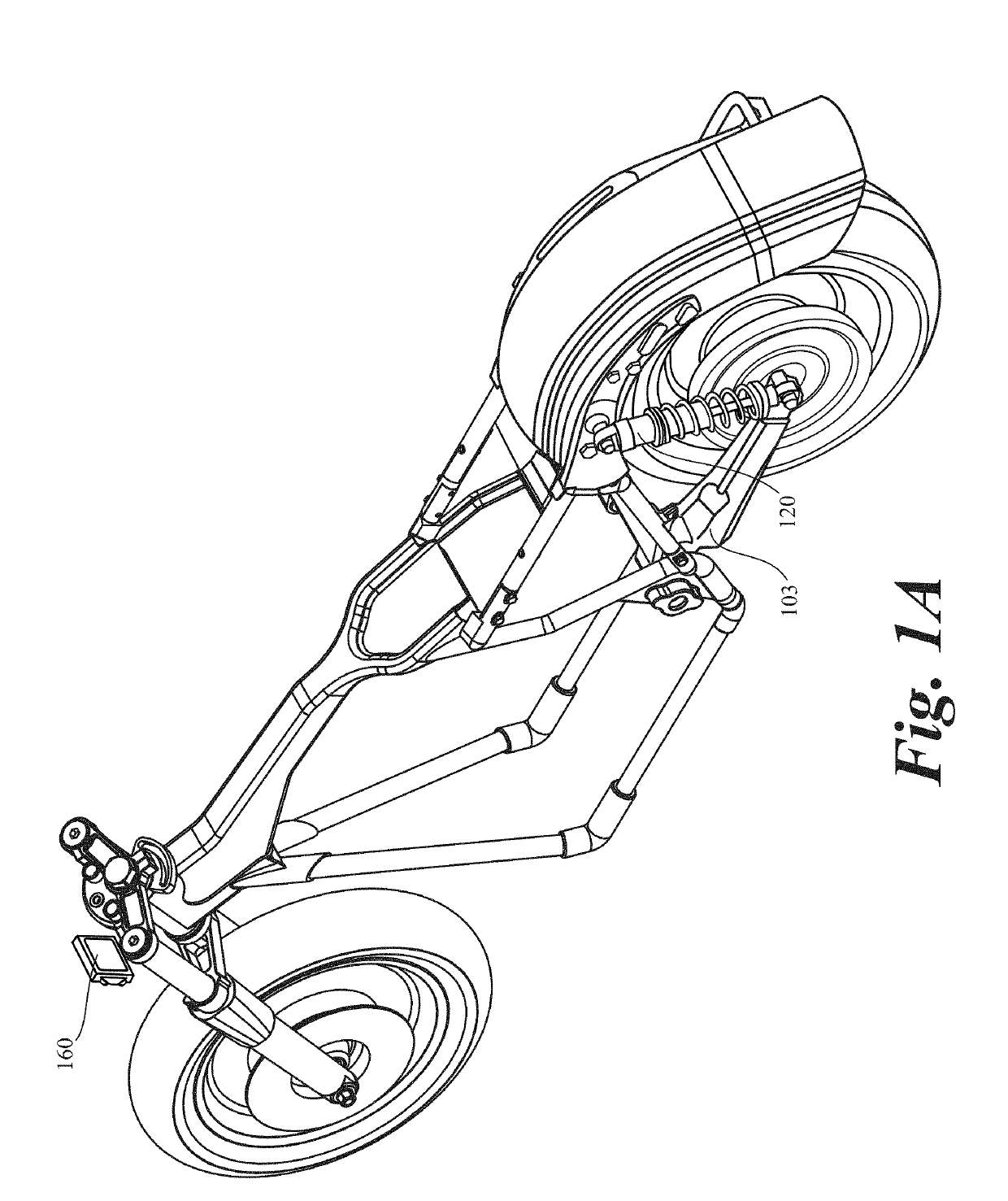 Motorcycle suspension system with integrated ride height sensor