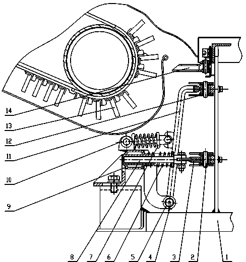 Double straw clamping rods for half-feed combine harvester