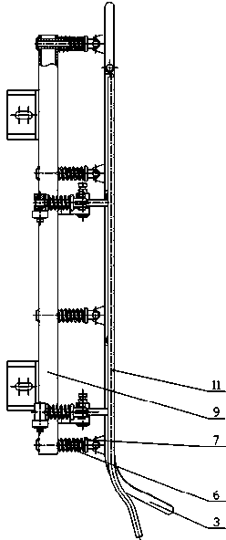 Double straw clamping rods for half-feed combine harvester