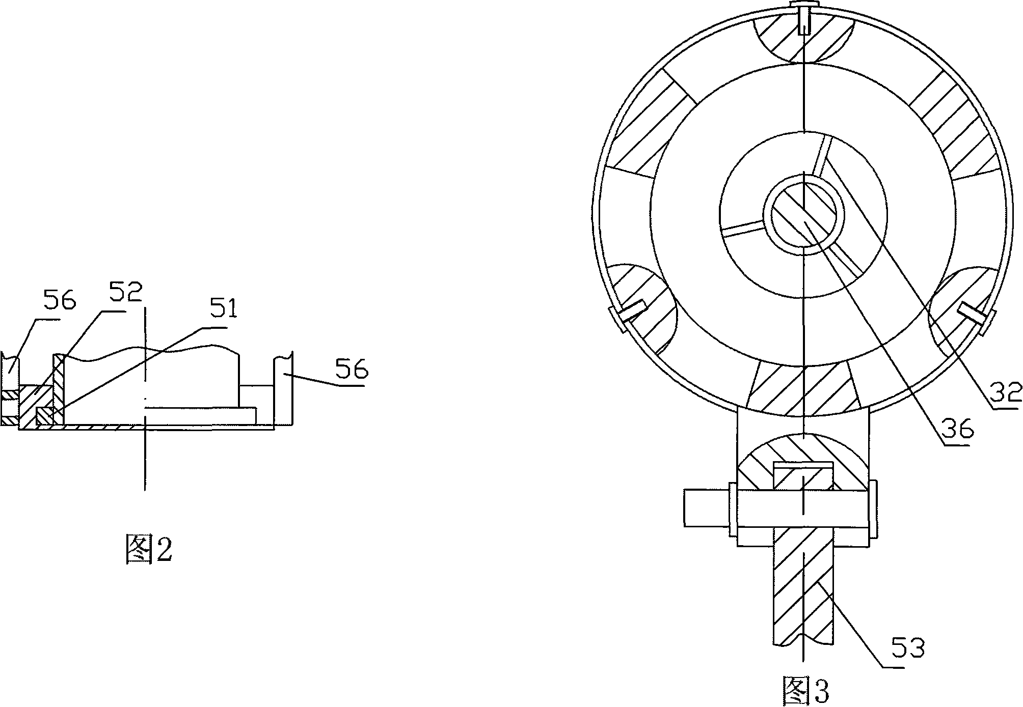 Gas and solid powder/particle mixture separator