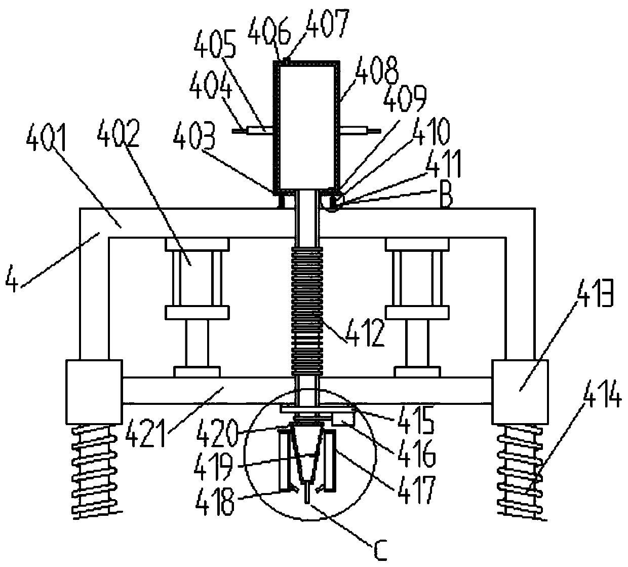 Device for clearing, dispensing and drying of electron components