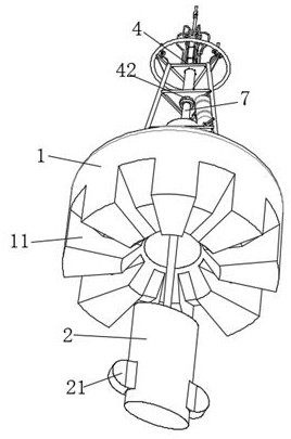 Offshore buoy with self-leveling function