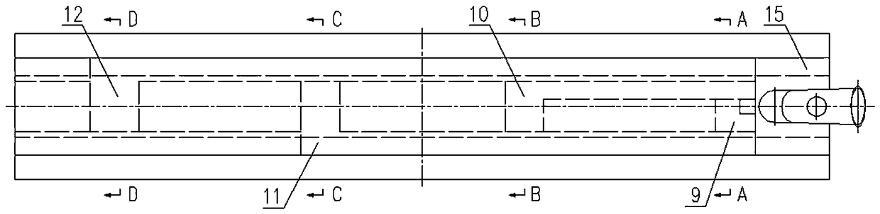 Large space frame type gas collection lower flue structure