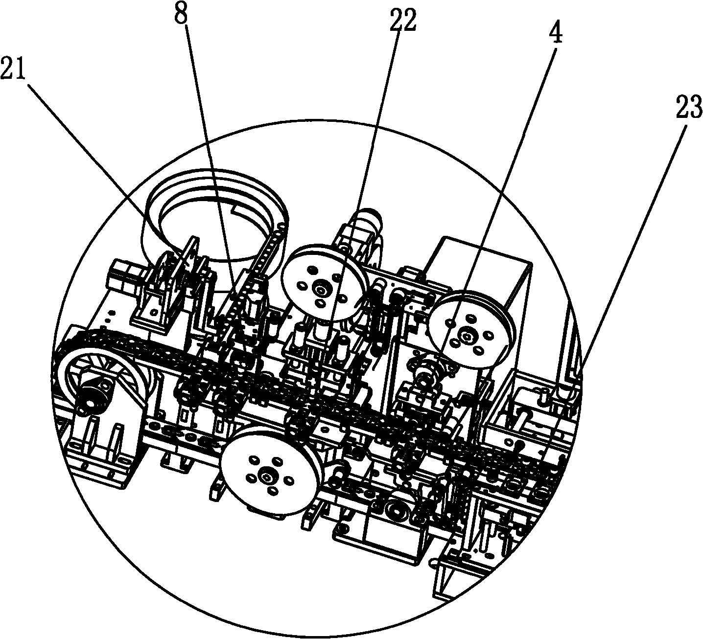 Button cell mounting equipment