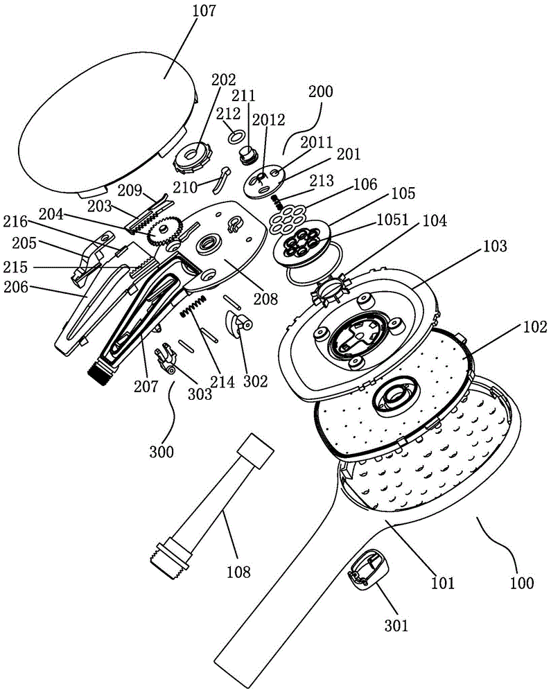 Shower head switch water outlet mechanism