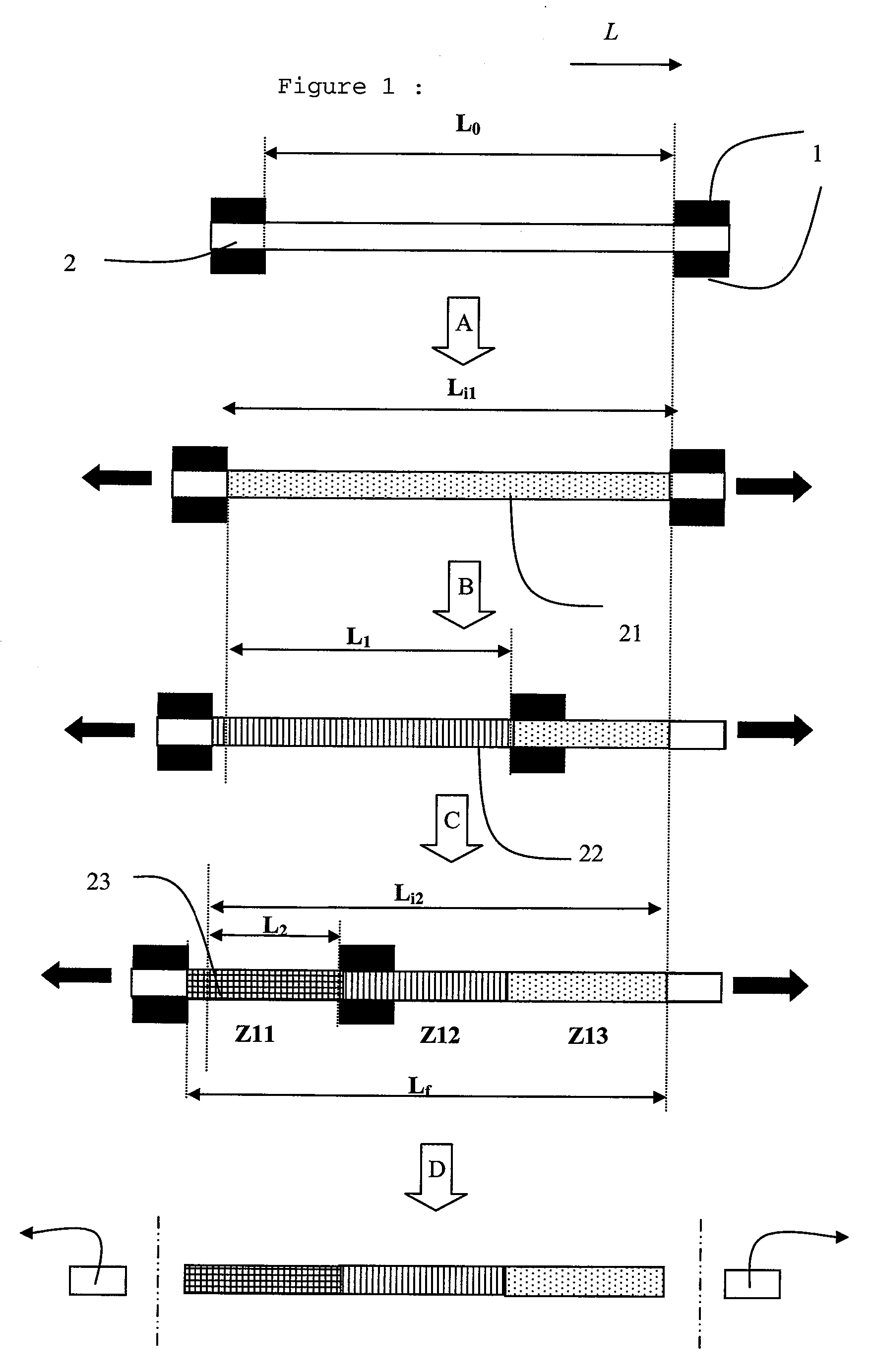 Method Of Making A Structural Element For Aeronautical Construction Comprising Differential Work-Hardening