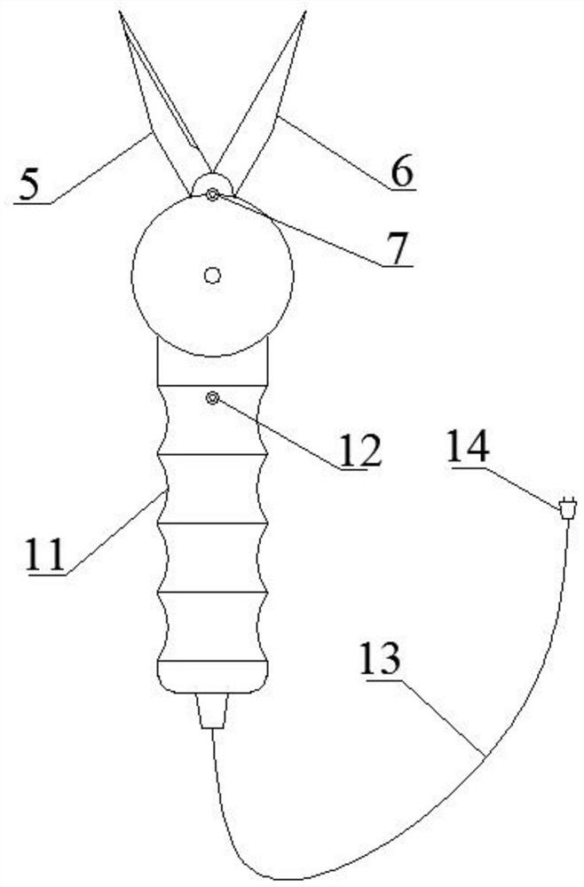 Electric scissors with double arms