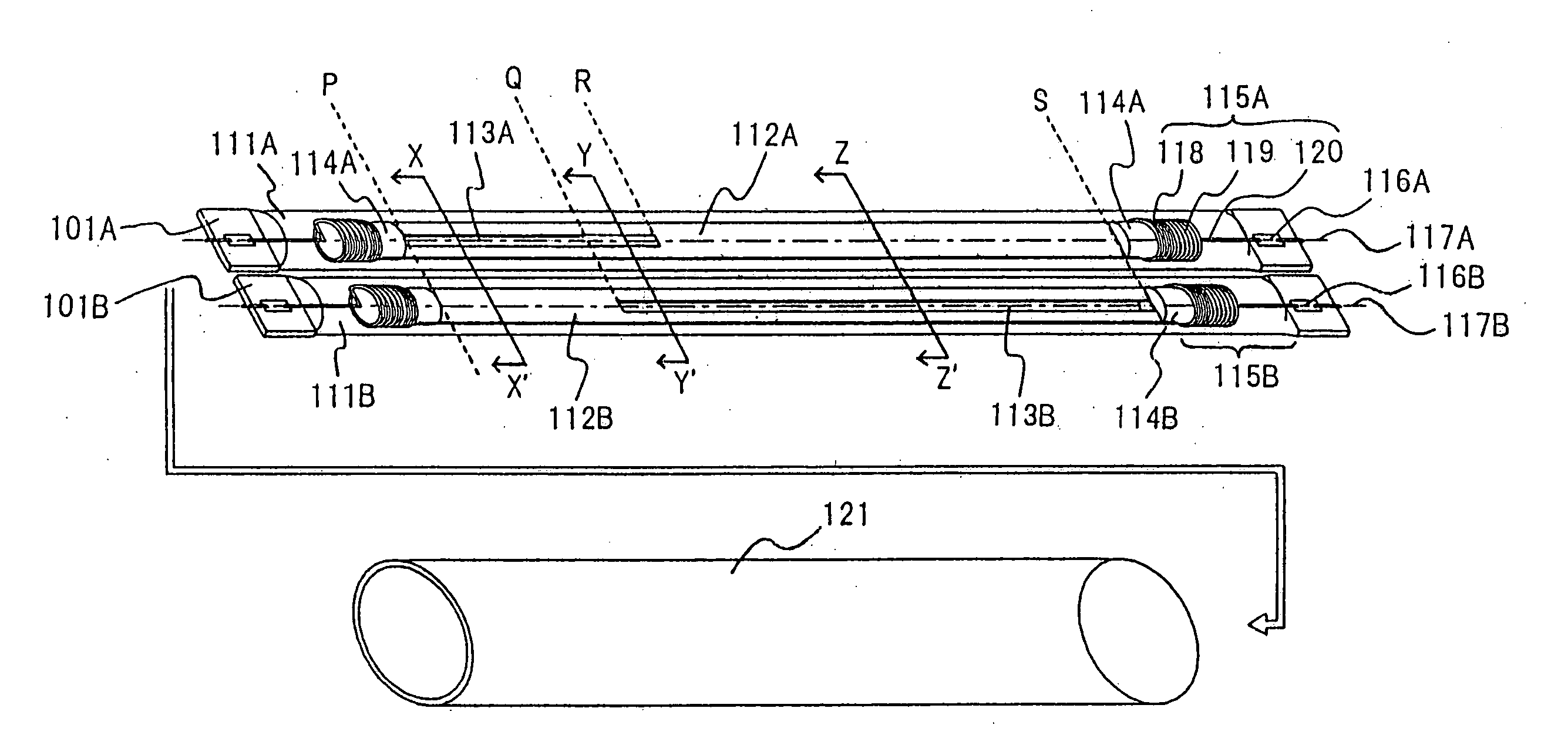 Infrared ray lamp, heating devices and electronic device