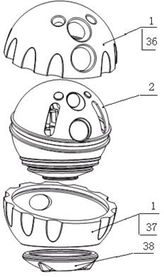 Mini type photoelectric detecting ball and portable display controller thereof