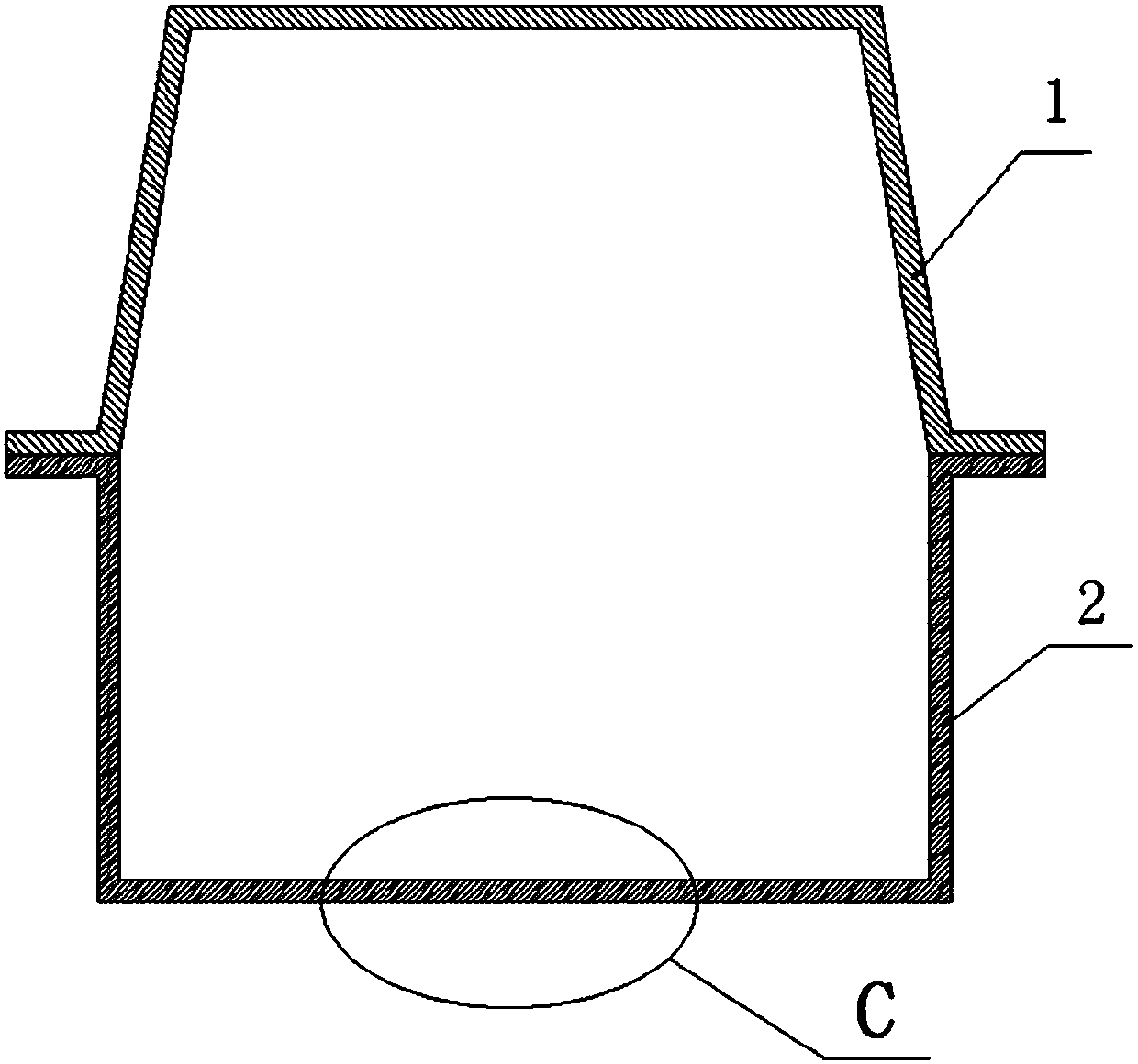 Power battery box body, preparation method thereof and fiber reinforced composite material