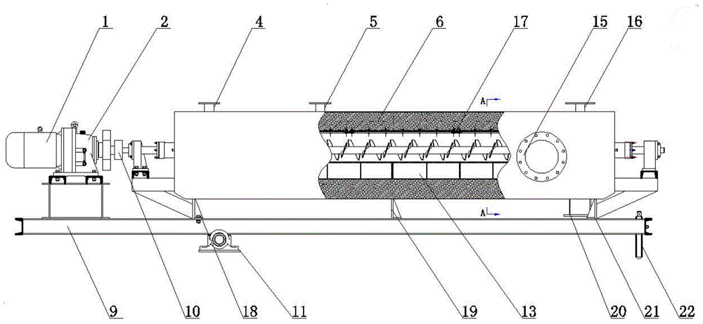 Biomass double-shaft screw pyrolysis device