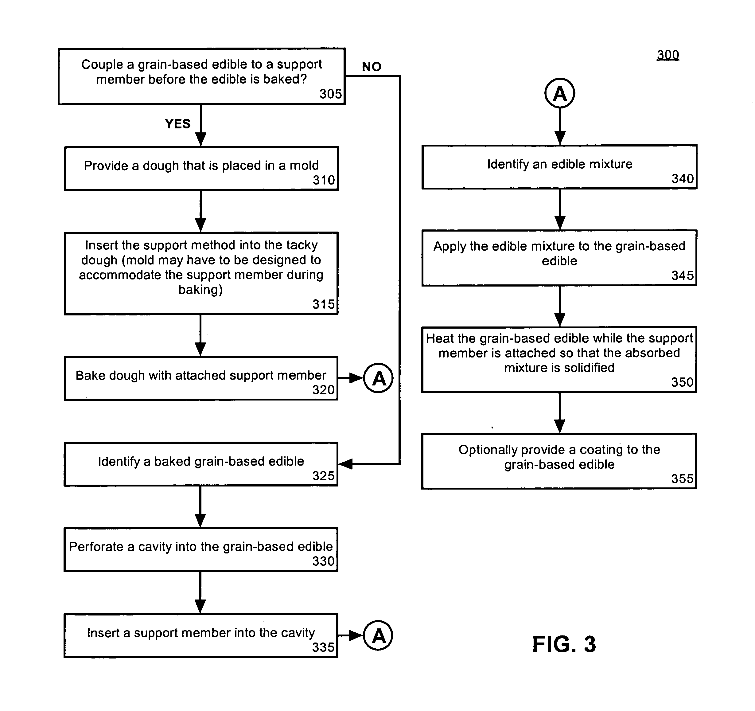 Binding a previously prepared grain-based product to a support member