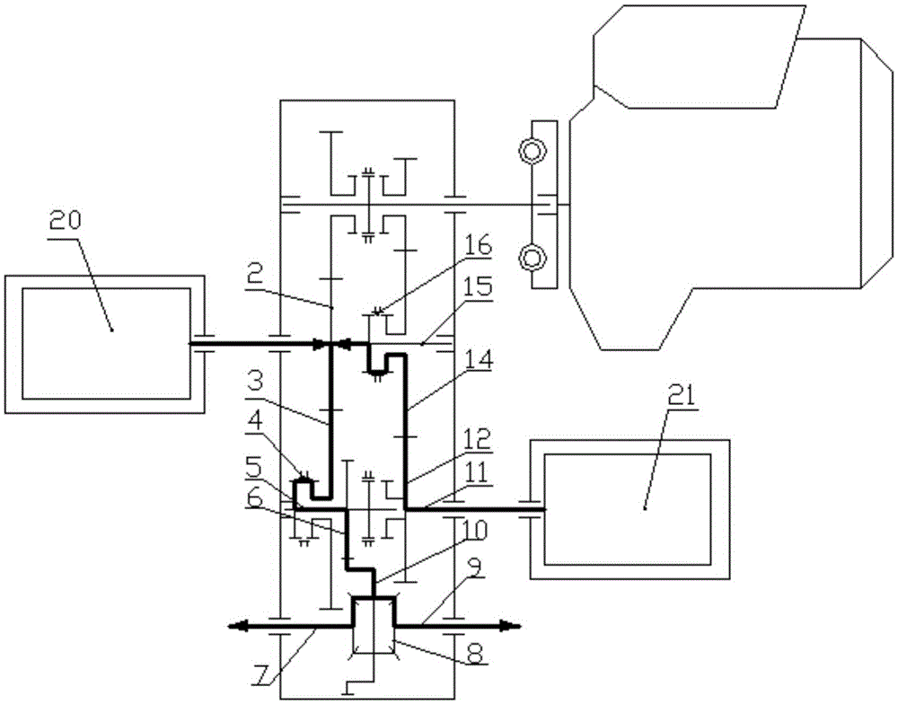 Multi-gear driving device for a hybrid electric vehicle