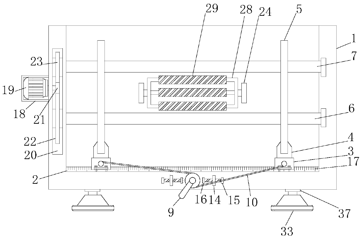 A water-jet loom with an embedded rolling device