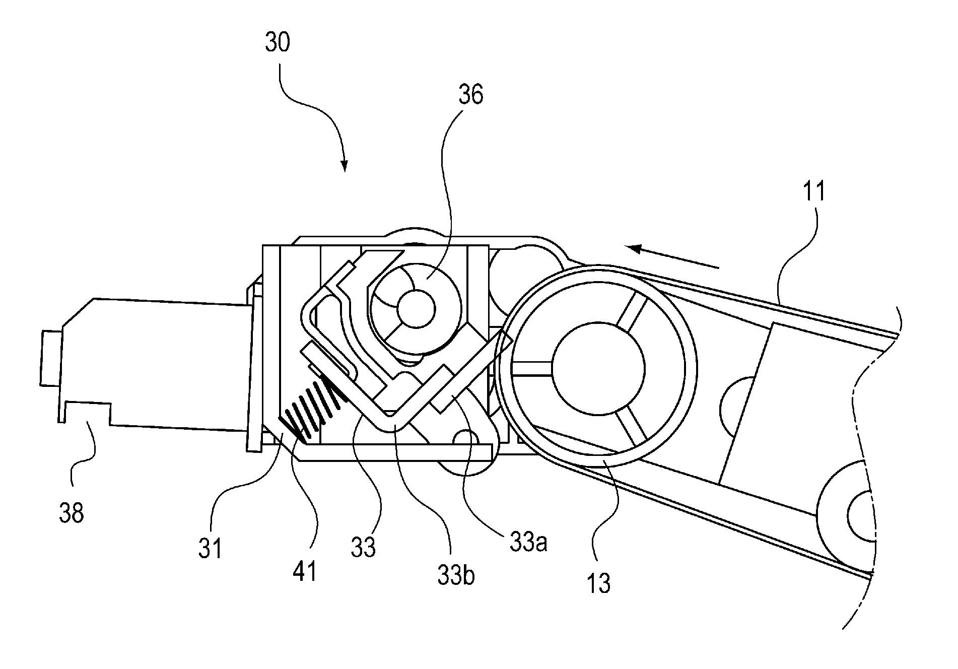 Image forming apparatus for collecting toner from a rotatable transfer belt through use of a movable blade