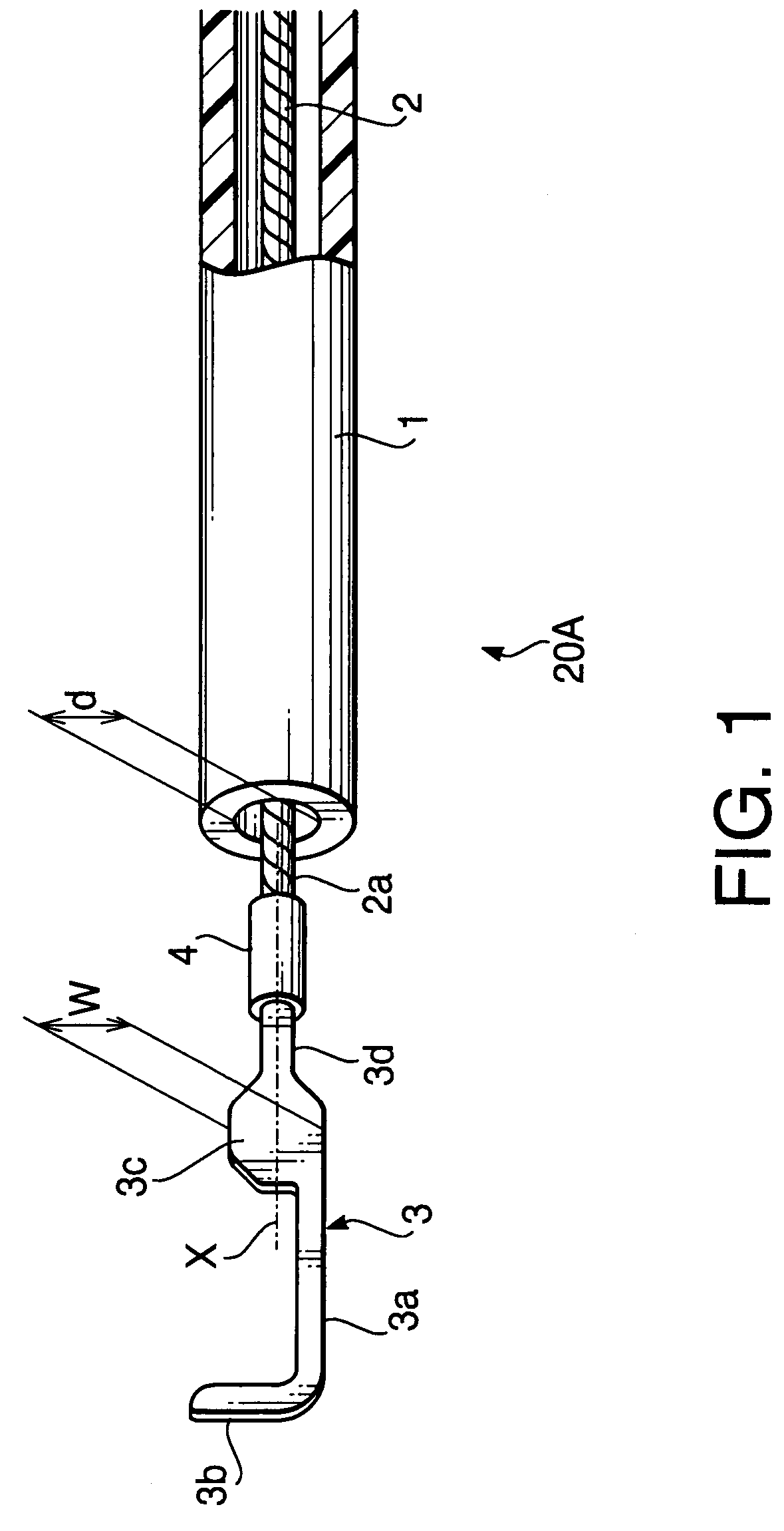 High frequency treatment instrument for endoscope