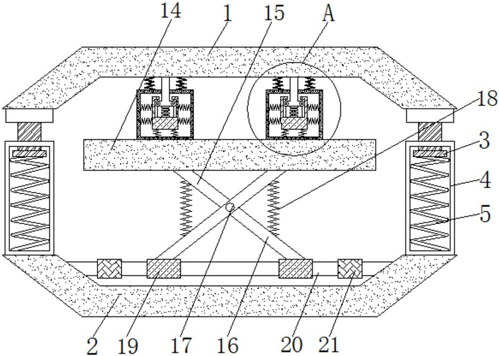 Multistage damping type bumper of driverless automobile