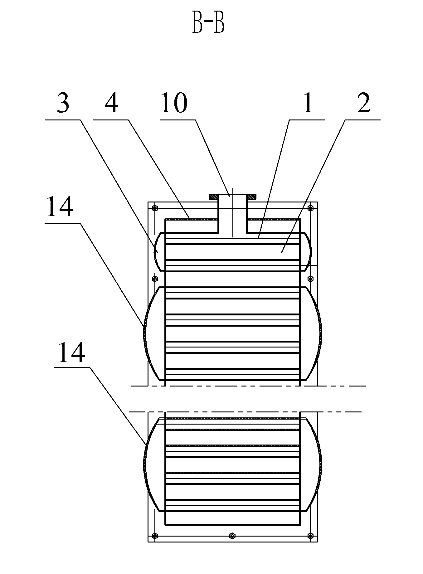 Overflow-type heat exchanger of urban sewage source heat pump system