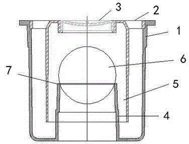 Water seal deodorant floor drain with float ball