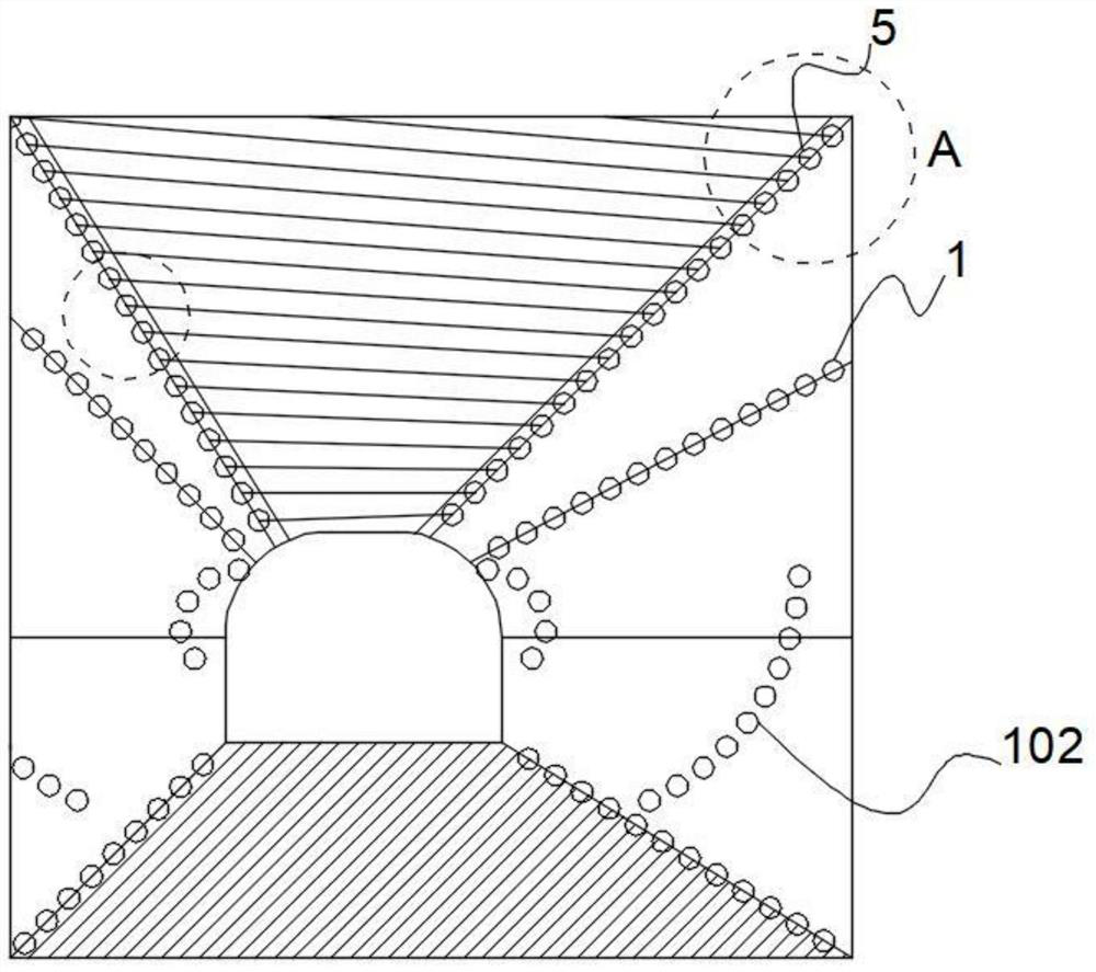 A tunnel lighting device with automatic aggregation function installed