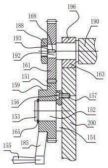 Glass rotation impacting detecting method implemented through gear rotary table and circular rail pressing plates