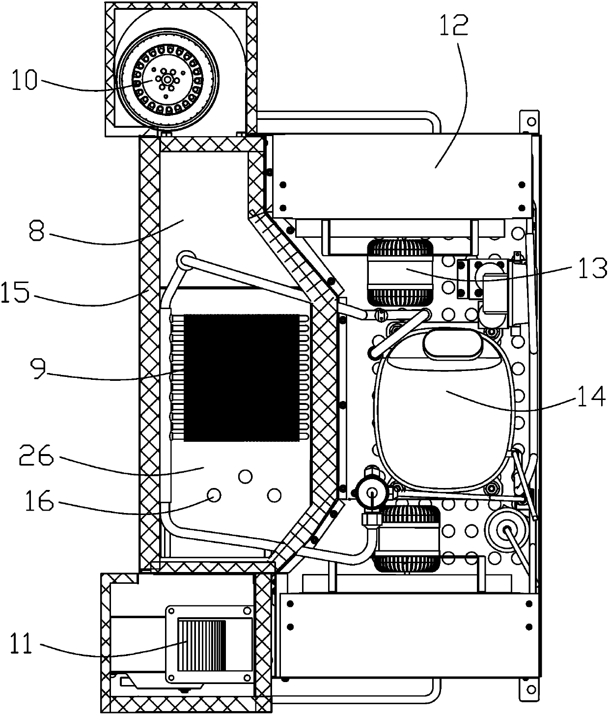 High-precision high-safety modularly-designed energy-saving thermostatic server cabinet