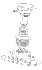 Airplane airtight cabin drain valve