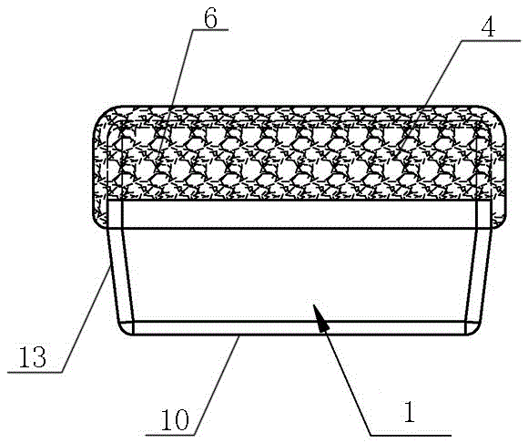 Crushing toothed head structure for waste treatment