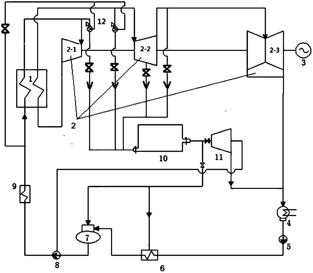 Heat regenerative system capable of improving unit peak load regulation capacity and dynamic calculation method of heat regenerative system heat storage tank steam temperature