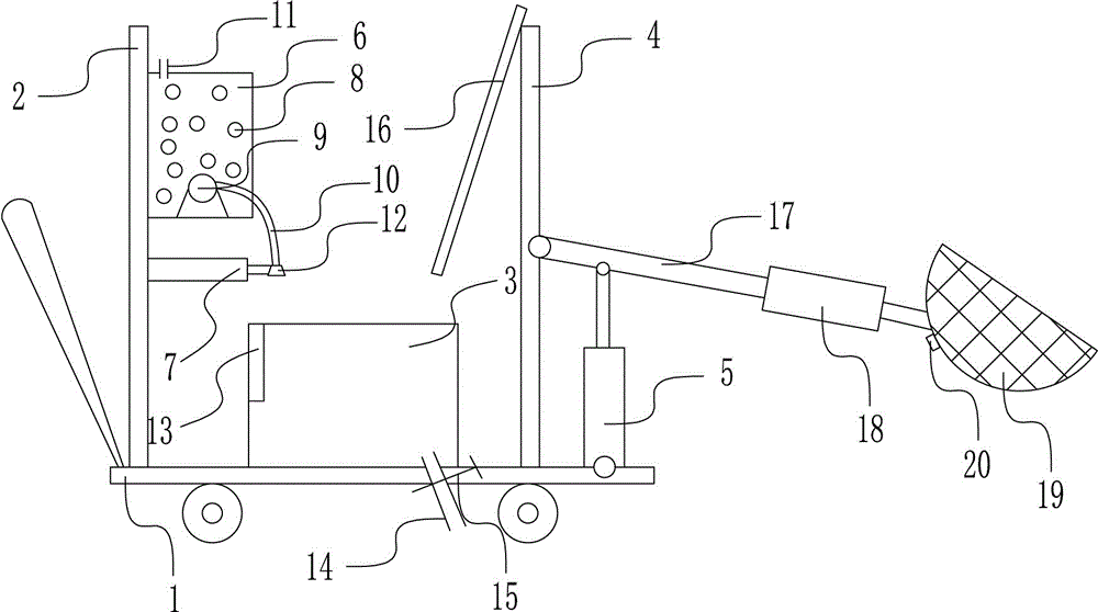 Efficient rubbish salvaging device for urban landscaping lake