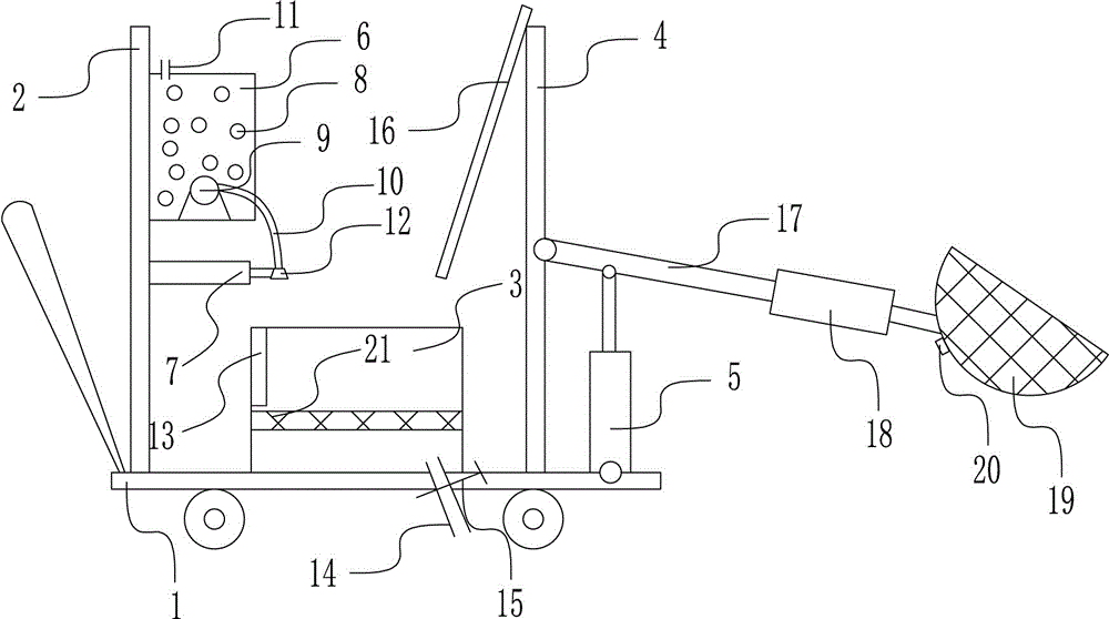 Efficient rubbish salvaging device for urban landscaping lake