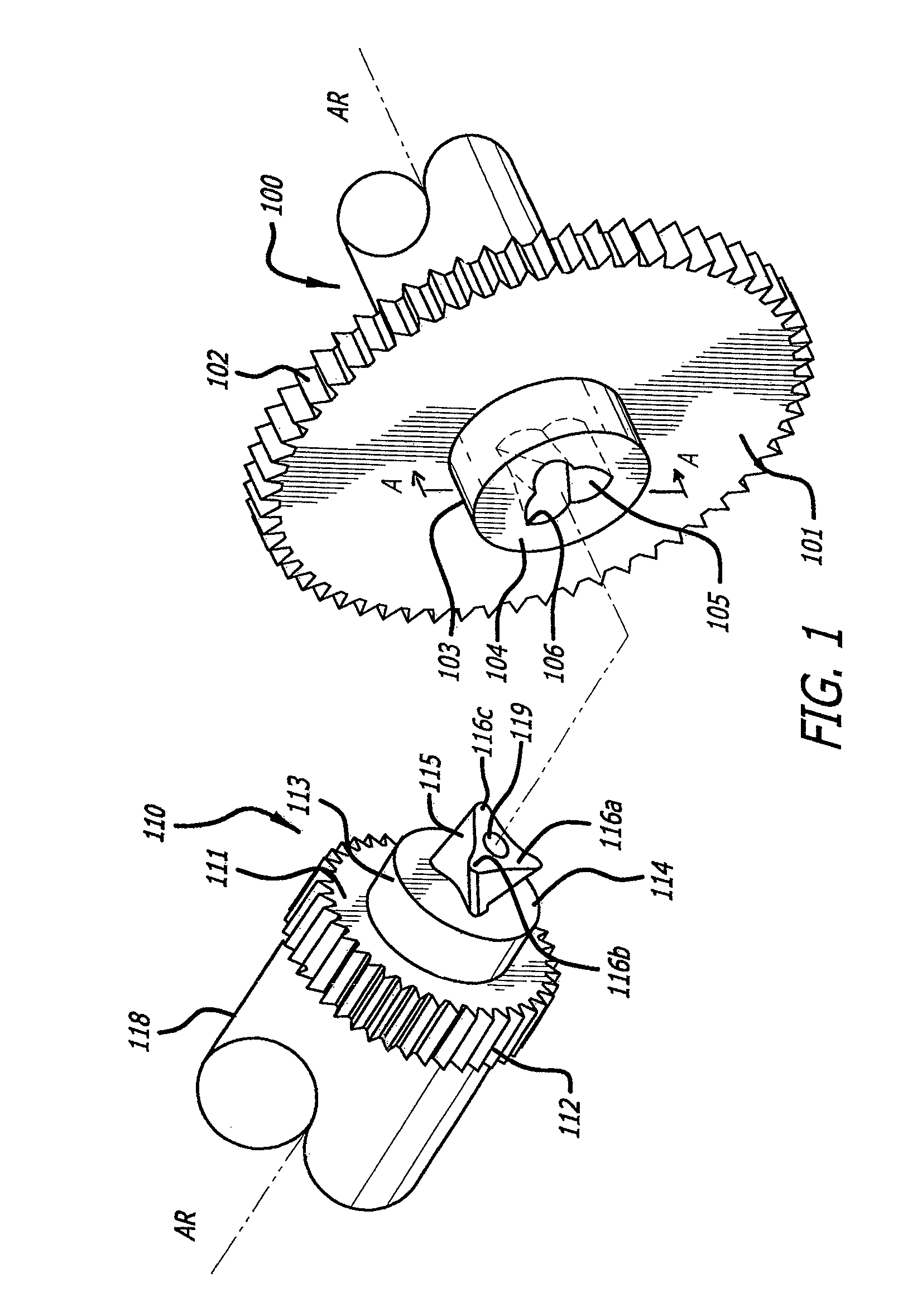 Rotating drive shaft coupling